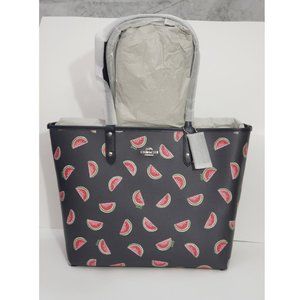 coach City reversible tote Bag Watermelon black